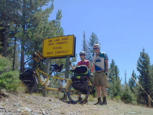 GDMBR: Dennis and Terry Struck at Huckleberry Pass, Montana, on NF-4106.